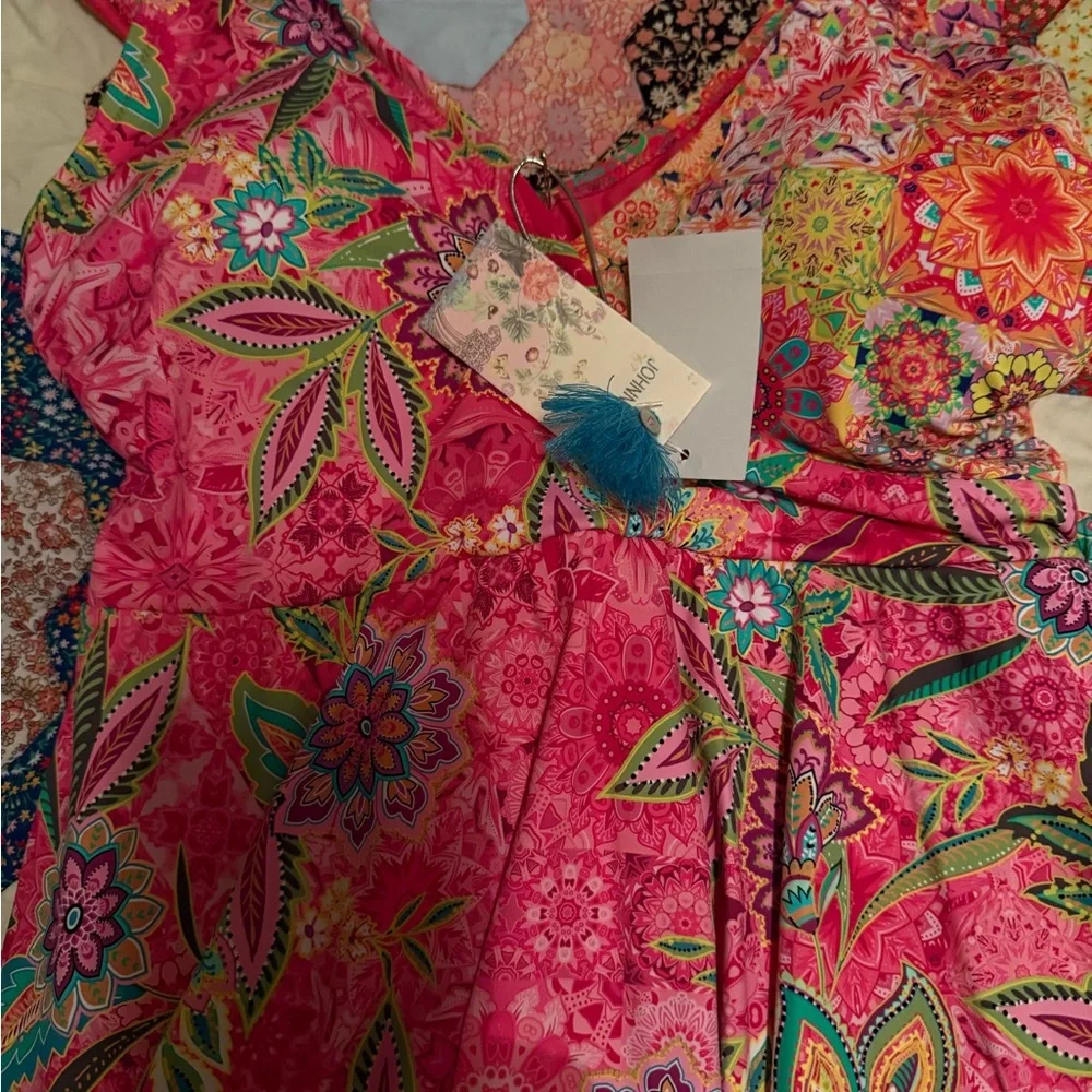 Johnny Was Vibrant Floral bathingsuit - Picture 6 of 8